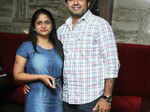 Mamtha and Rajesh pose together