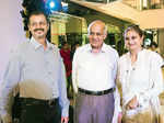Atul Ruia with his parents during the launch