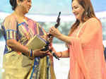 Jayaprada presents the Lifetime Achievement Award to Radikaa Sarathkumar