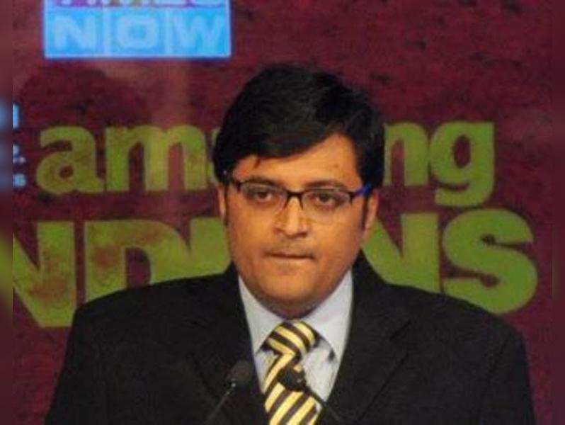 Times Now Arnab Goswami Becomes First Journalist To Ring Opening Bell At Bse Times Of India
