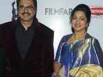 Sarathkumar and Raadhika arrive for the 62nd Britannia Filmfare Awards