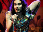 English comedian and actor Russell Brand performs