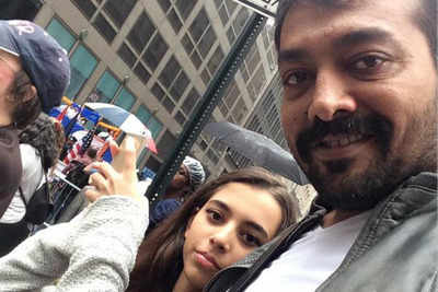 Anurag Kashyap and daughter Aaliyah attend Pride Parade in NYC