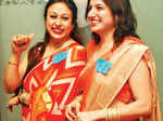 Pooja and Shilpi are all smiles during the Monsoon Mania party