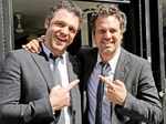 Mark Ruffalo happily snapped a photo with his body double