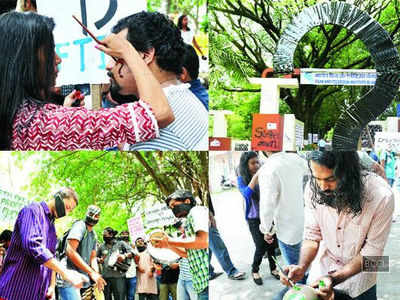 Day 20: Ahead of the July 3 meeting, FTII students organise a silent protest march