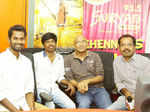 Celebs pose for photo during the audio launch