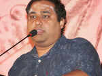 A guest speaks during the audio launch of Kollywood movie