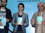 Arjun Kapoor and Javed Akhtar during the launch of Debashish Irengbam’s book