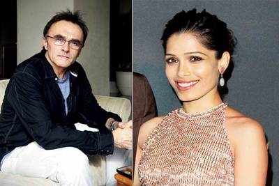Danny Boyle and Freida Pinto check on Madhur Mittal
