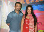 Mayank Anand and Shraddha Nigam during the premiere of Bollywood film Guddu Rangeela