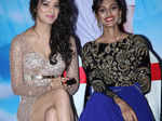 Richa Panai poses with Erica Fernandes during the audio launch