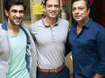 Aditya Motwane poses with Amit Sadh and Timmy Narang