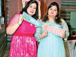 Chandni and Richa pose during a Baby Doll themed party