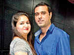 Heena and Rajeev Soni during a party