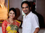 Basabdatta Chatterjee and Ritwik Chakraborty during the premiere