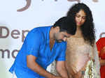 Vijaya Babu and Poornima indrajith during the fashion show