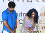 Vijaya Babu and Poornima indrajith during the fashion show