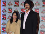 NP Singh with wife during the SAB Ke Anokhe Awards 2015