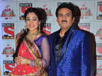 Disha Vakani and Dilip Joshi during the SAB Ke Anokhe Awards 2015