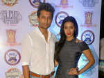 Indraneil Sengupta and Barkha Bisht Sengupta during the Box Cricket League press meet