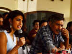 Priyanka Chopra speaks during the press meet of Bollywood movie Gangaajal 2