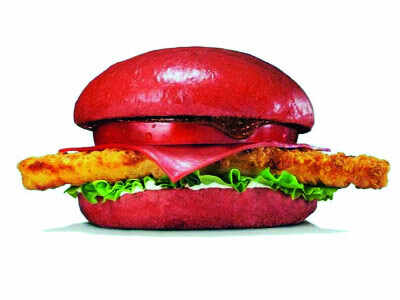 Will you eat this fiery red burger? - Times of India