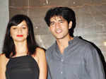 Hiten Tejwani poses with wife Gauri Pradhan Tejwani during the premiere