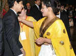 Ishan Khattar and Masaba Gupta greet each other