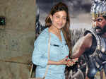 Sapna Mukherjee during the screening of movie Bahubali