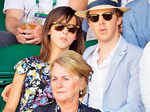 Benedict Cumberbatch and Sophie Hunter during the Wimbledon