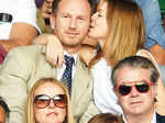 Christian Horner and Geri Halliwell during the Wimbledon 2015