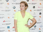 Sophia Webster sizzles in a neon dress at the WGSN Global Fashion Awards