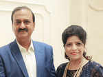 Manoj and Manju Gaur during the launch of Gaur Mulberry Mansions