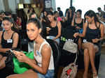 Models during the auditions