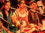 Children sing during the event