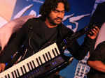 Arjun Janya performs during the audio launch