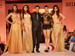 Madhur Bhandarkar poses with Calendar Girls cast as they walk the ramp