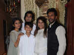 Jaaved Jaffrey with his family during the Iftar party