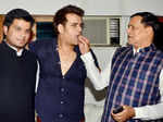 Ravi Kishan with Kripashankar Singh during his birthday party