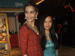Sonam Kapoor and Kymsleen Kholie during the screening