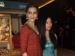 Sonam Kapoor and Kymsleen Kholie during the screening