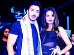 Mr. India 2015 poses with a guest during Provogue personal care Mr. India 2015 pageant