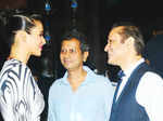 Ruhi Singh interacts with Shaleen Jain and Times Group MD, Vineet Jain during Provogue personal care Mr. India