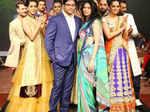 Riyaz Gangji poses with models