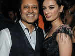Times Group MD, Vineet Jain poses with Evelyn Sharma during Provogue personal care Mr. India 2015