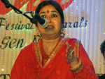 Rekha Bhardwaj performs during the Khazana Ghazal Festival