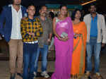 Celebs during during the premiere of Marathi film Manatlya Unhat