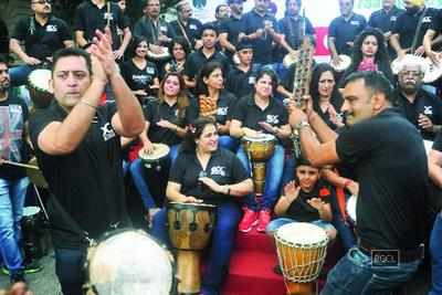 OSA Drum Circle performs at CP Raahgiri in Delhi
