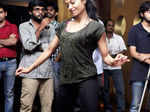 Satyaki shakes her leg during the Jamsteady party